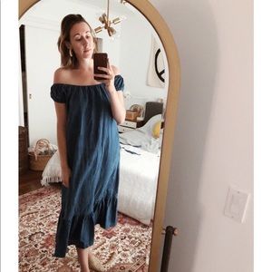 State the label indigo dress